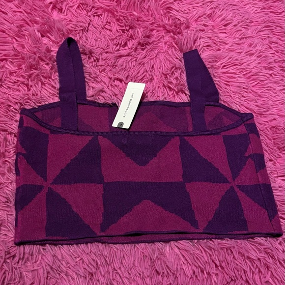 Anthropologie Wool + Nature x Celandine Twee Crop Top Tank Women Size Medium - Picture 5 of 6